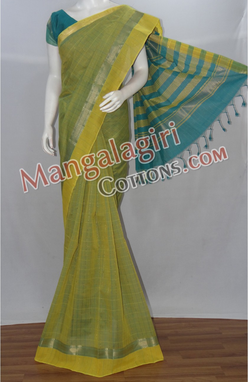 Mangalagiri Cotton Saree - Black main image 1